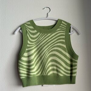 green swirl vest